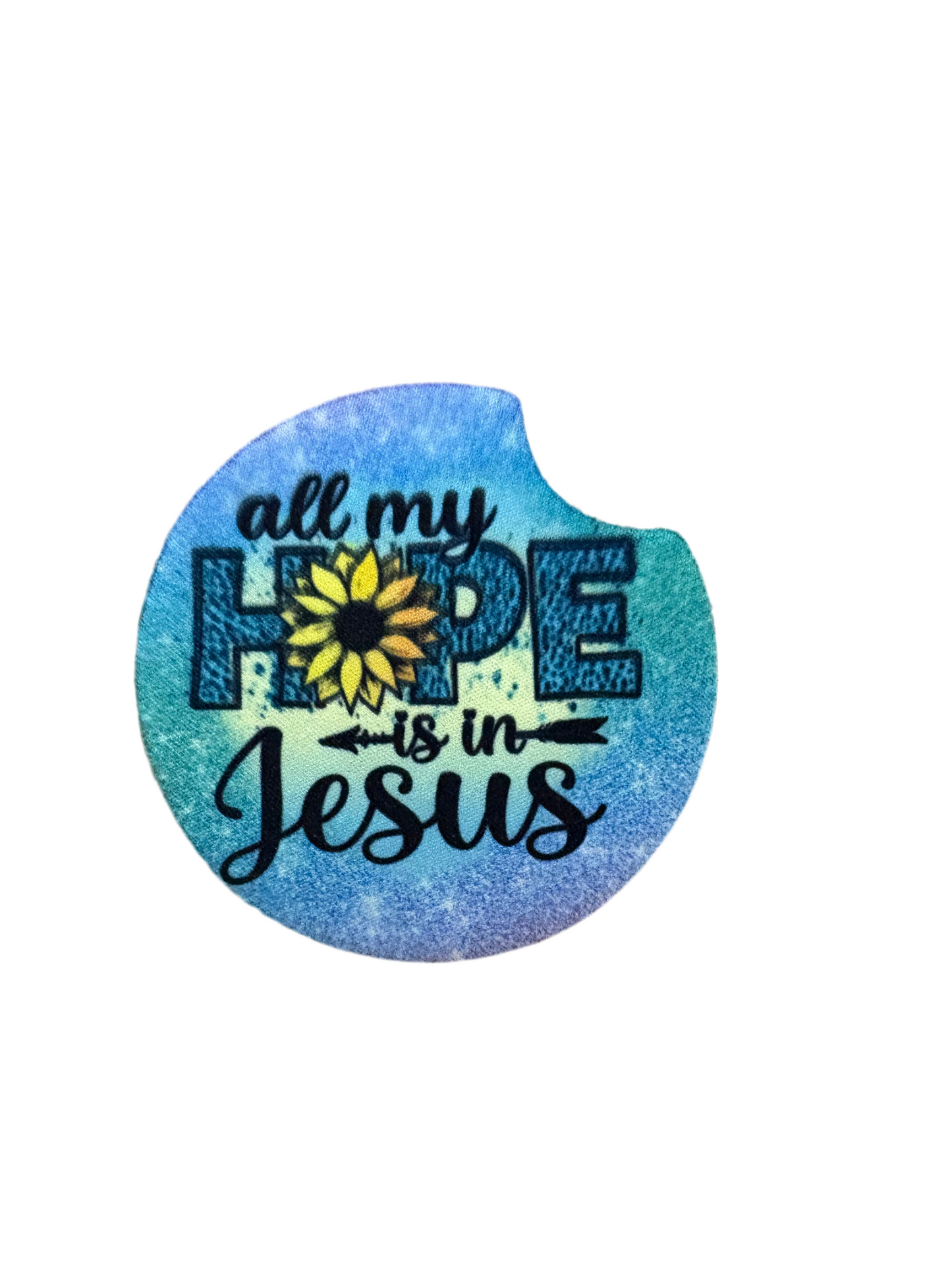 All Hope is in Jesus Car Coaster (2pk)