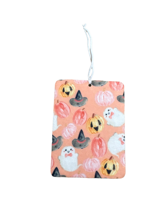 Pink Halloween Car Air Freshener