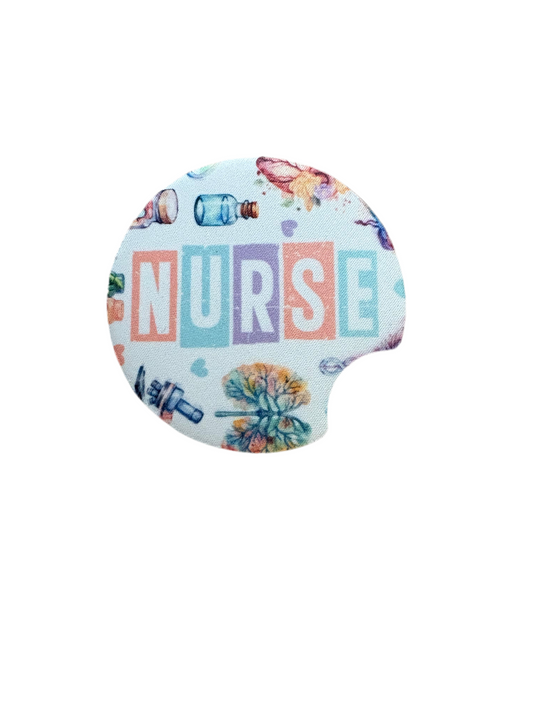 Nurse Pastel Car Coaster (2pk)