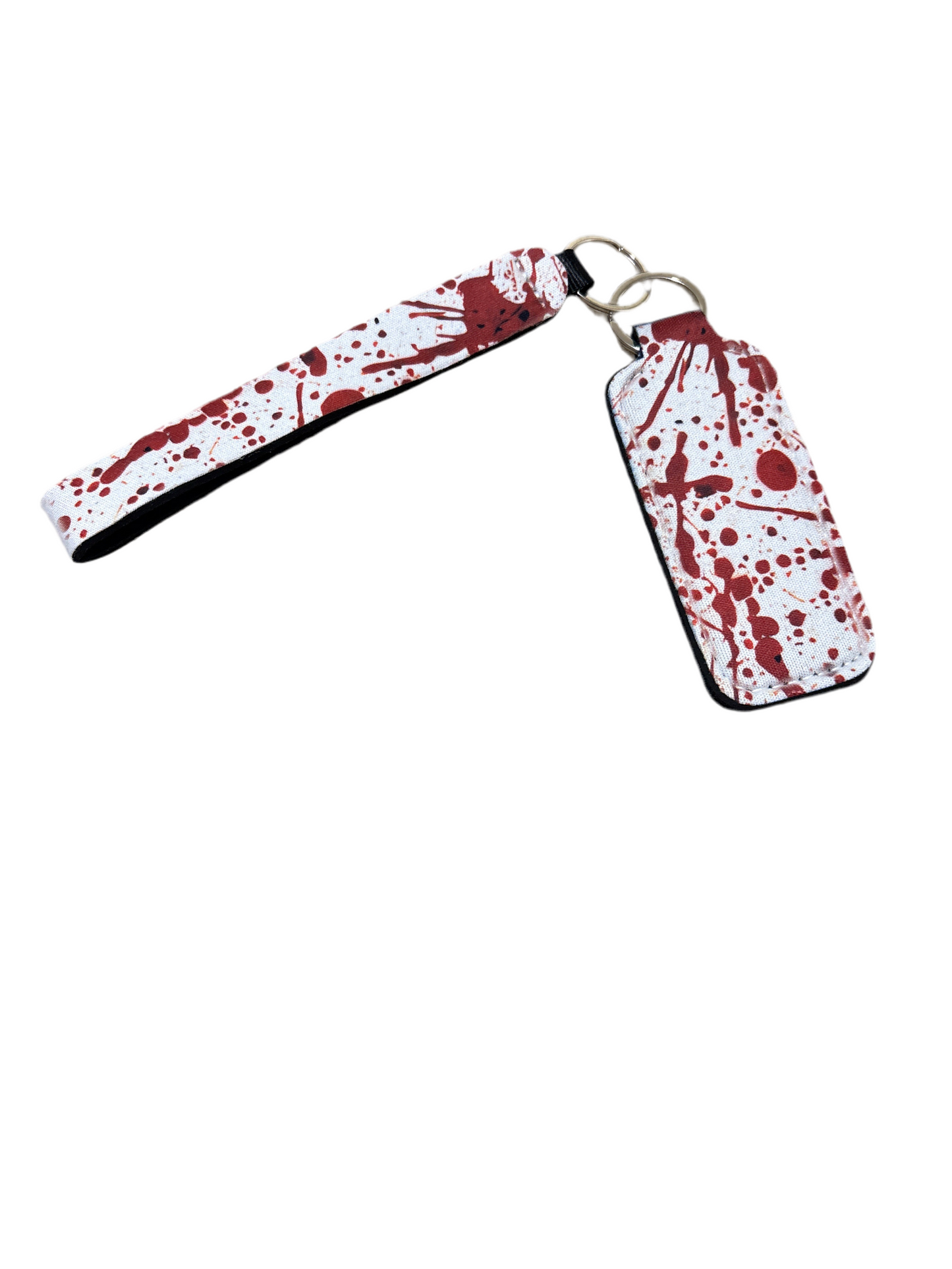 Blood Splatter Wristlet with Lip Balm Holder