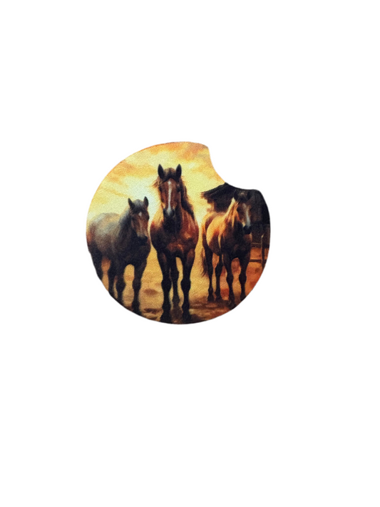 Horse Sunset Car Coaster (2pk)