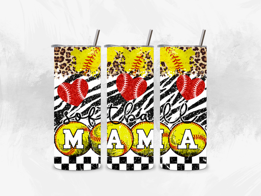 Softball Mama Tumbler - 20oz