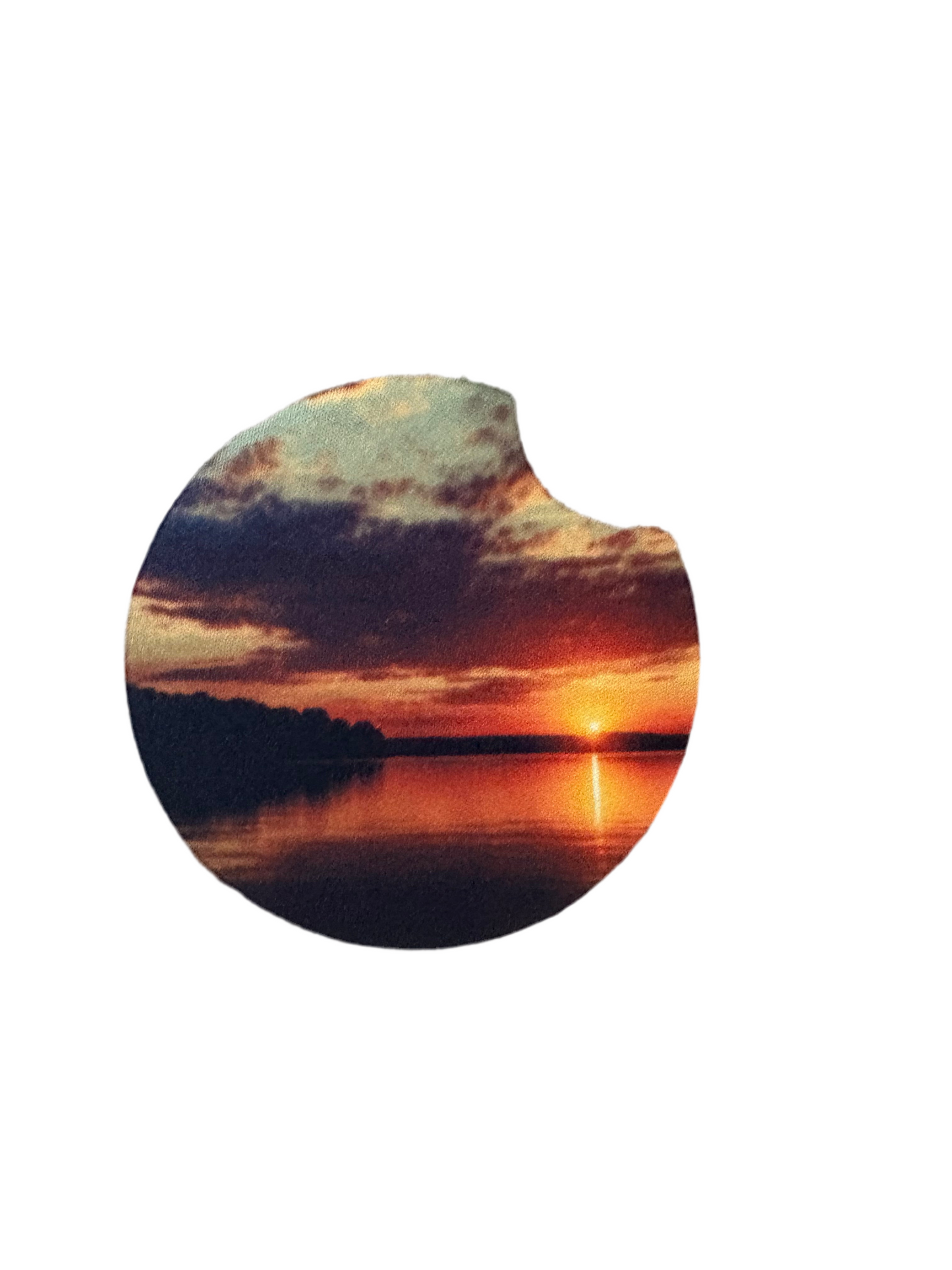 Lake Sunset Car Coaster (2 pk)