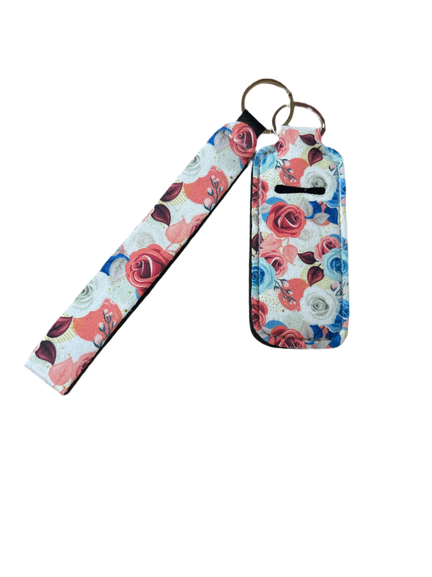 Colorful Rose Wristlet with Lip Balm Holder