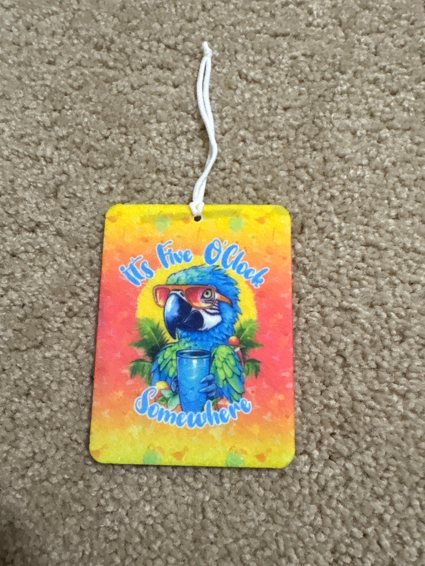 Five o clock somewhere car air freshener