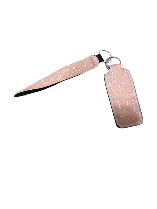 Rosary Wristlet with Lip Balm Holder
