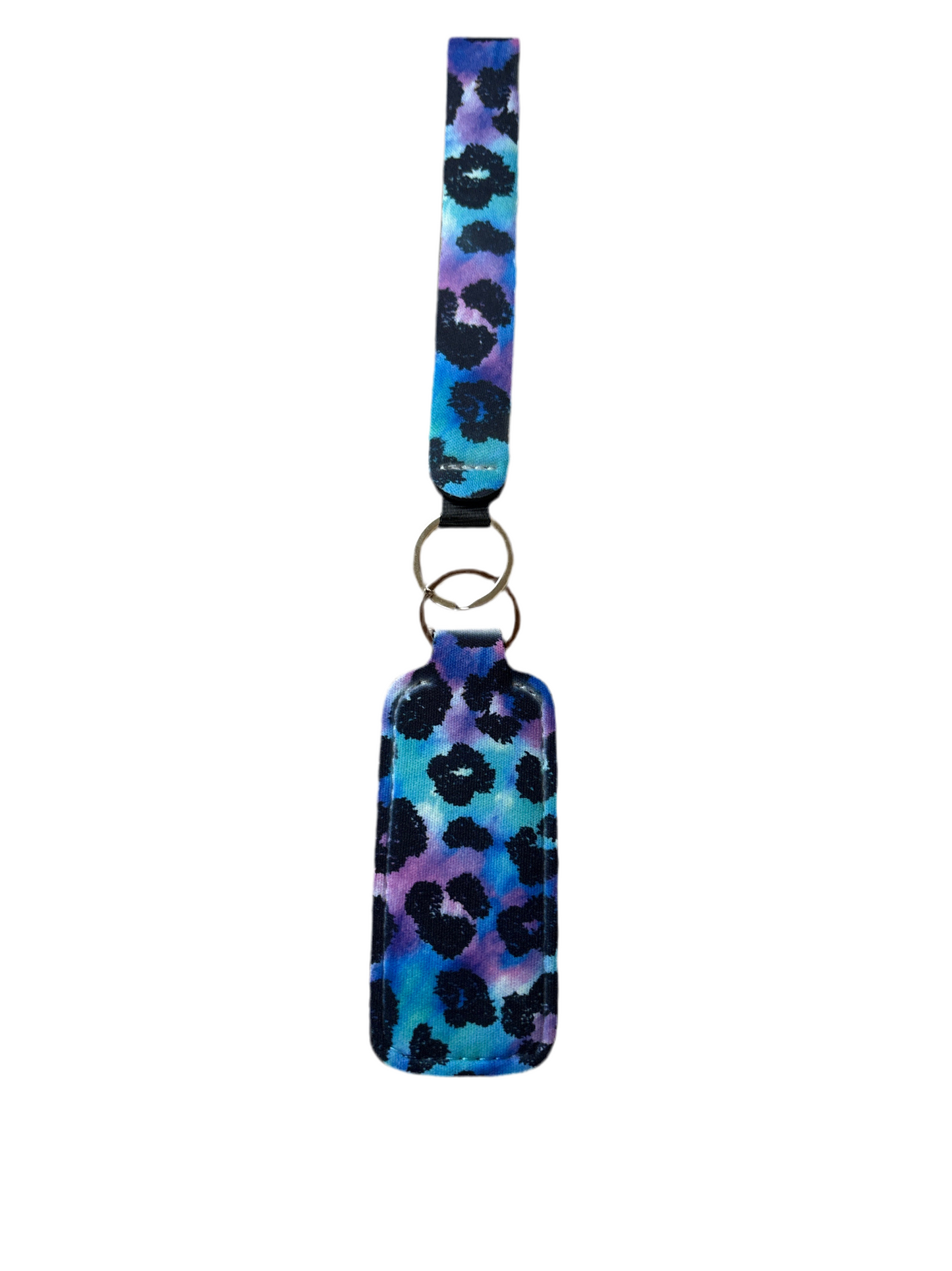 Blue and Purple Cheetah Wristlet and Lip Balm Holder