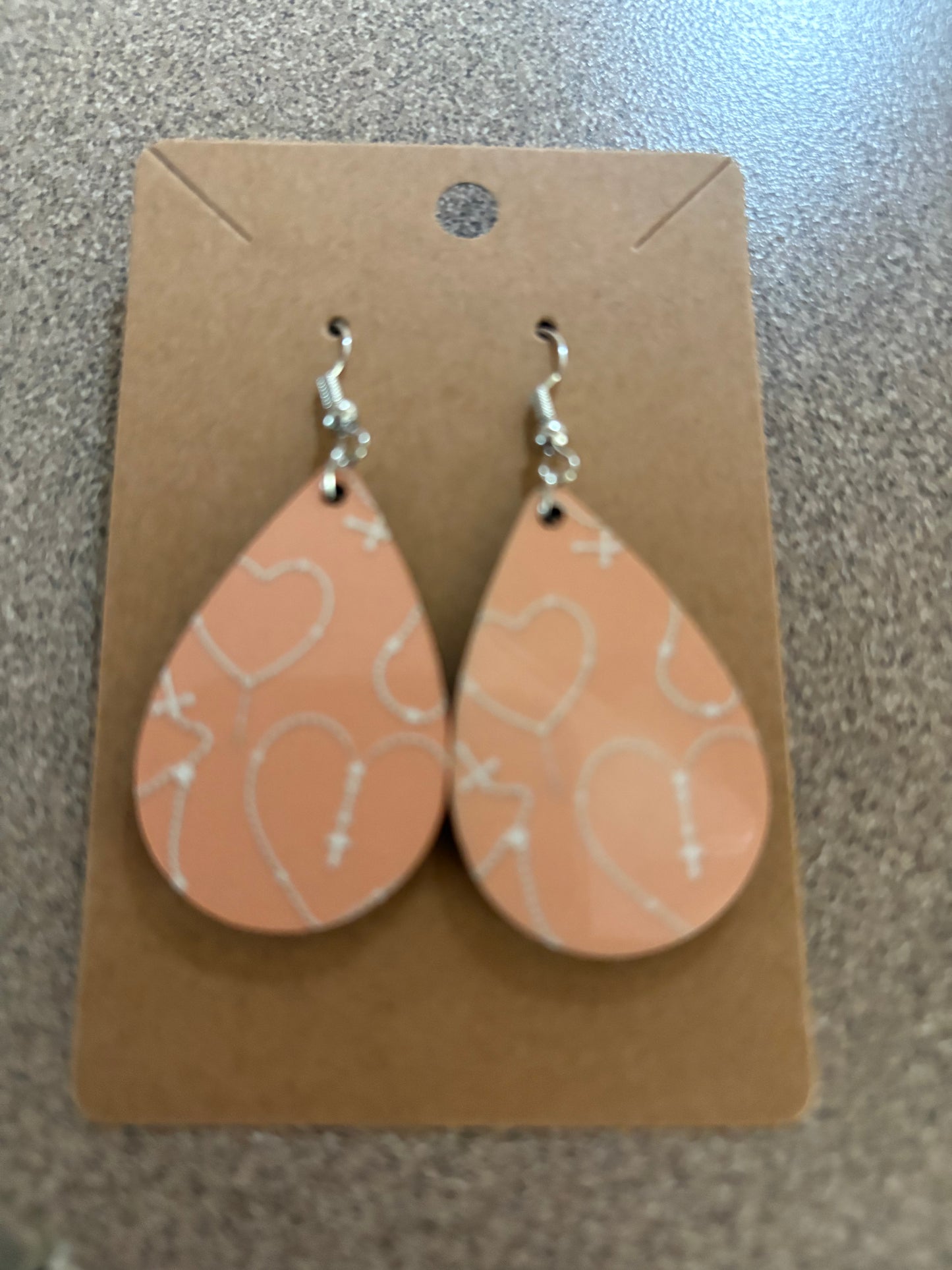 Pink Christian Earrings